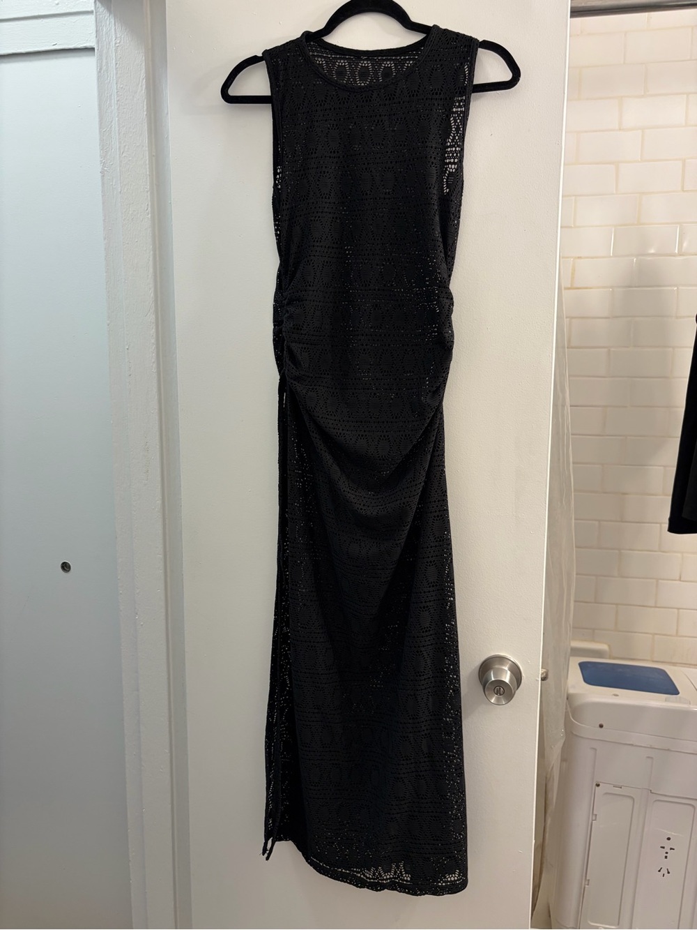 Black Sleeveless Lace Cover up